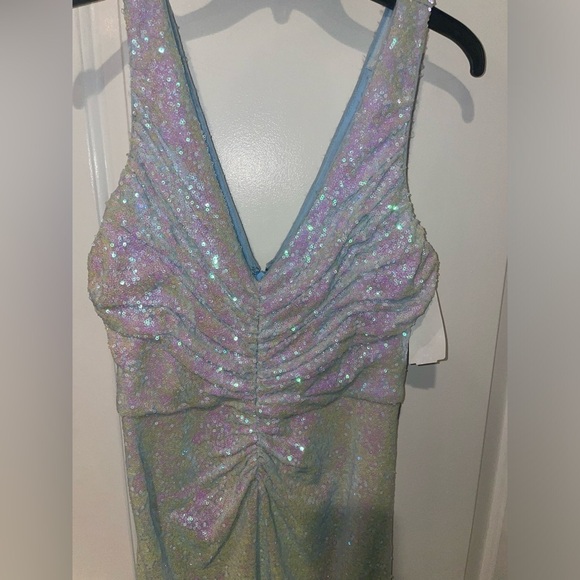 Badgley Mischka Brand Sparkling Mermaid Sequin Gown - Picture 9 of 12